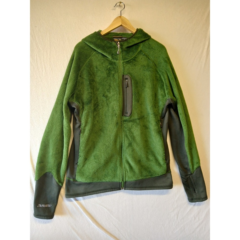 Mountain hardware monkey man polartec fleece hoodie green XL gorpcore outdoors